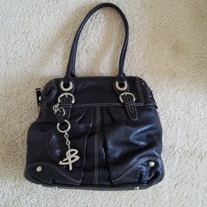 New B. Makowsky 100% Genuine Leather Black Tote